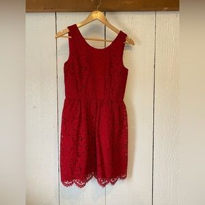 Red Lace LOFT Dress
